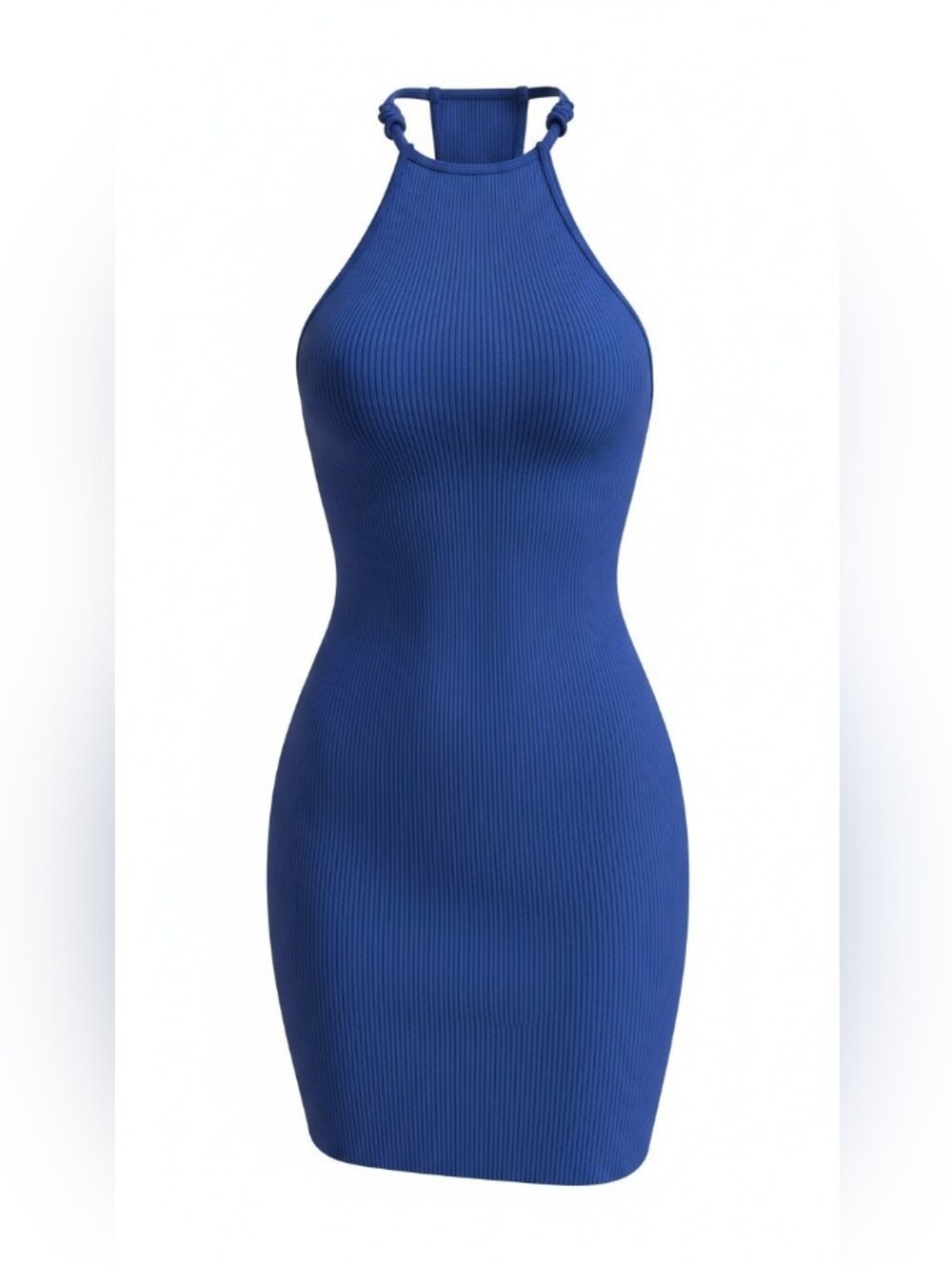 House of Harlow 1960 Ribbed Halter Slip Dress - Royal Blue SZ XS